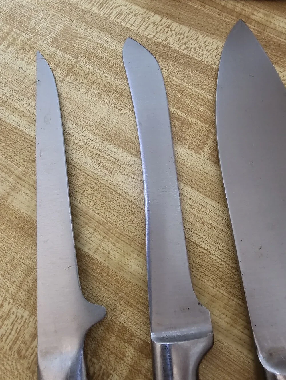 Berghaus Stainless Steel Kitchen Knife Set 3 Piece Santoku Chef Cutlery Lot Used